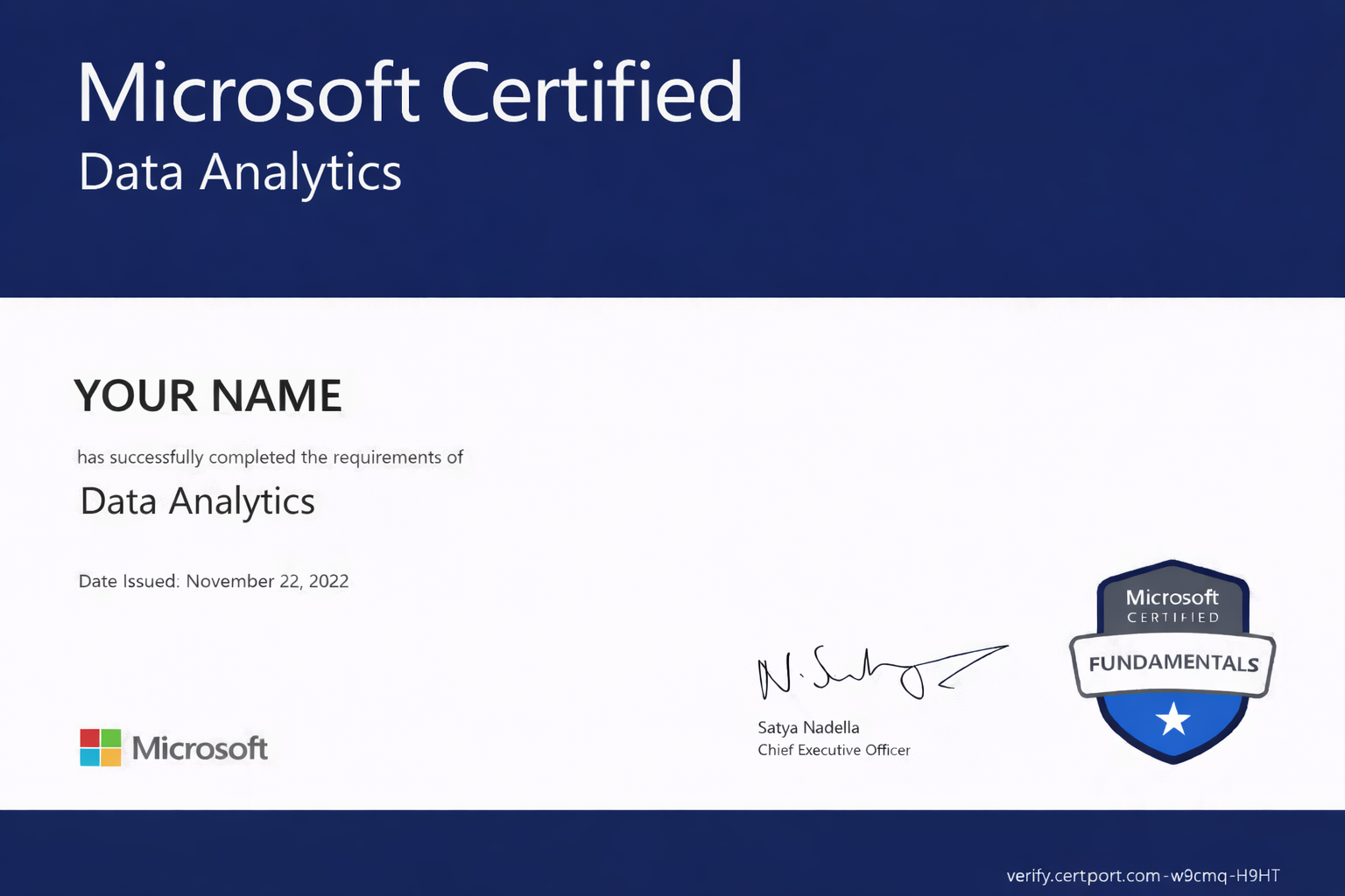 Microsoft certificate